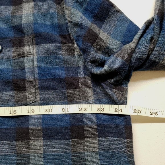 Original Weatherproof Vintage Blue Plaid Flannel Long Sleeve Men's Size XL - Picture 11 of 13
